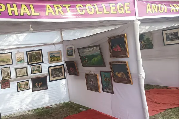 An art exhibition showcasing traditional and modern Meitei paintings and sculptures in Imp
