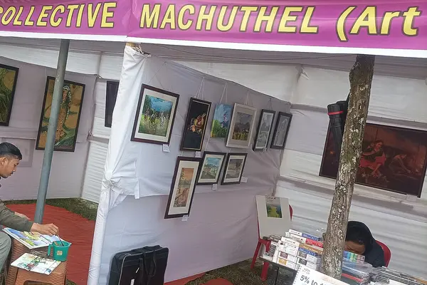 An art exhibition showcasing traditional and modern Meitei paintings and sculptures in Imp
