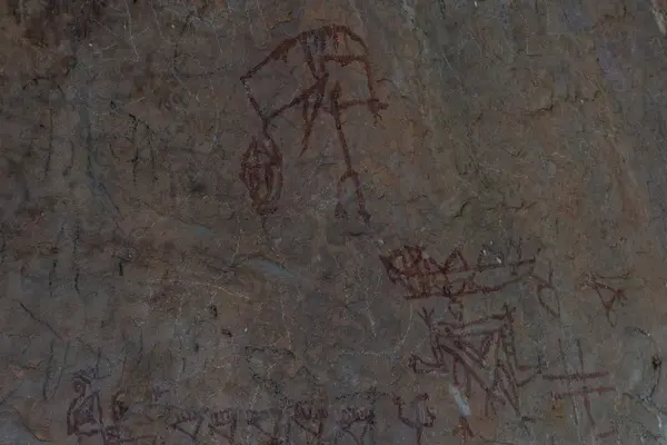 Cave art at Mukundara Hills Tiger Reserve, Kota, Rajasthan, India -02