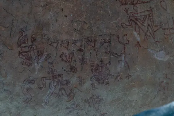 Cave art at Mukundara Hills Tiger Reserve, Kota, Rajasthan, India - 03