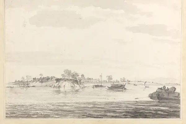 William Hodges - A View of the Fort of Mongheer (Monghyr) Upon the Banks of the River Gang