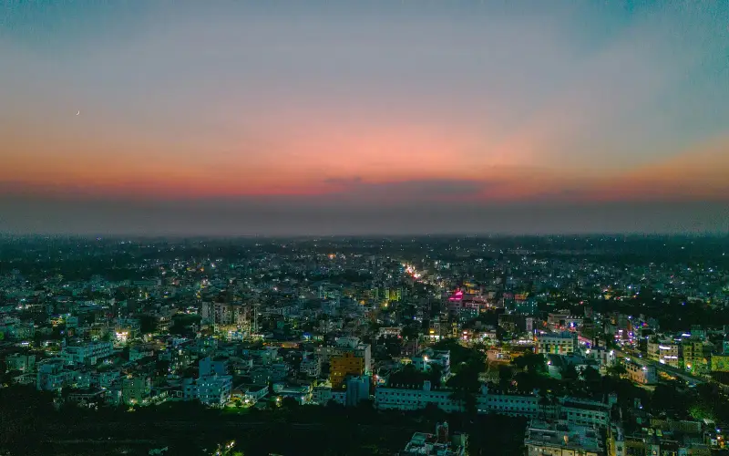 Aerial view of Muzaffarpur