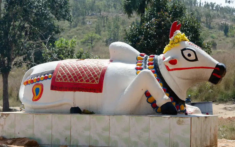 Nandi,Jothi Linkeshwarar Temple,Kanchanagiri Hills