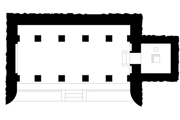 Floor plan of Lalitankura Pallavesvara Griham, Upper Cave Tiruchirappalli, Tamil Nadu